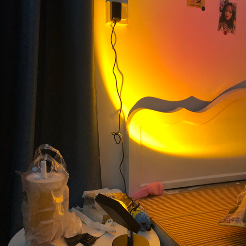 Frendorf – Moderne Retro Sonnenuntergang Tischlampe mit sanfter Ambiente-Beleuchtung
