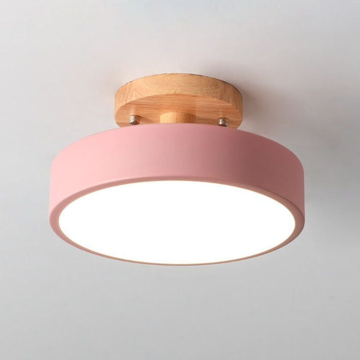 Frendorf | ScandiLight LED Deckenleuchte Rund | Nordic Design | Semi-Flush Mount | Energiesparende Zimmerleuchte