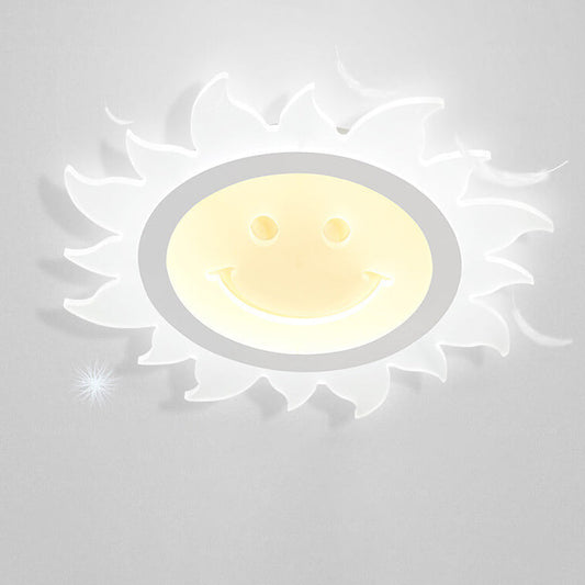 Frendorf | SunnyGlow Smiley LED Deckenleuchte | Cartoon Design | Warm- & Weißlicht | Dimmbar | Kinderzimmer