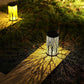 Frendorf | Lantura Art Déco Solar-Laterne | Zylinder-Design | Eisen & LED | Gartenbeleuchtung