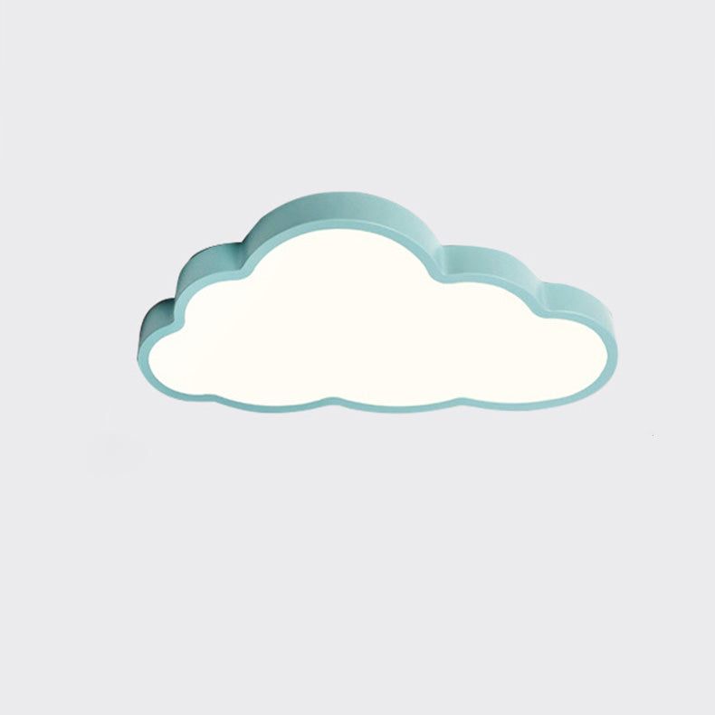Zeitgenössische skandinavische Macaron Cartoon Eisen PVC Wolken Shade LED Deckenleuchte für das Wohnzimmer