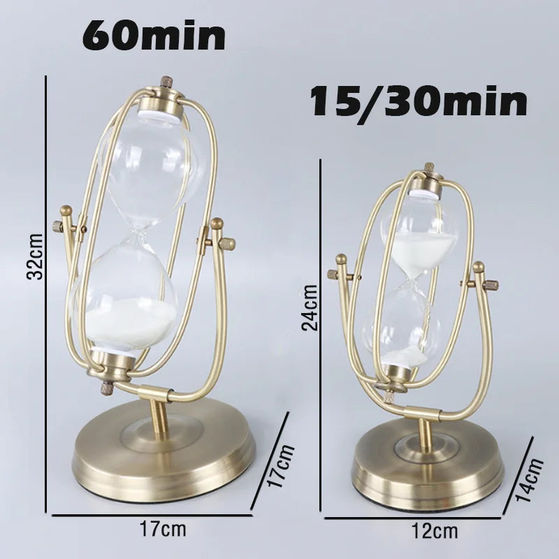 Frendorf | Zeitlose Eleganz – Vintage-Stundenglas mit klassischem Gestell zur Dekoration