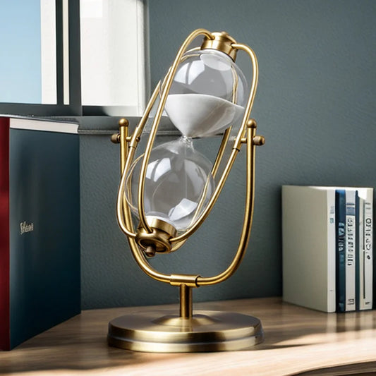 Frendorf | Zeitlose Eleganz – Vintage-Stundenglas mit klassischem Gestell zur Dekoration