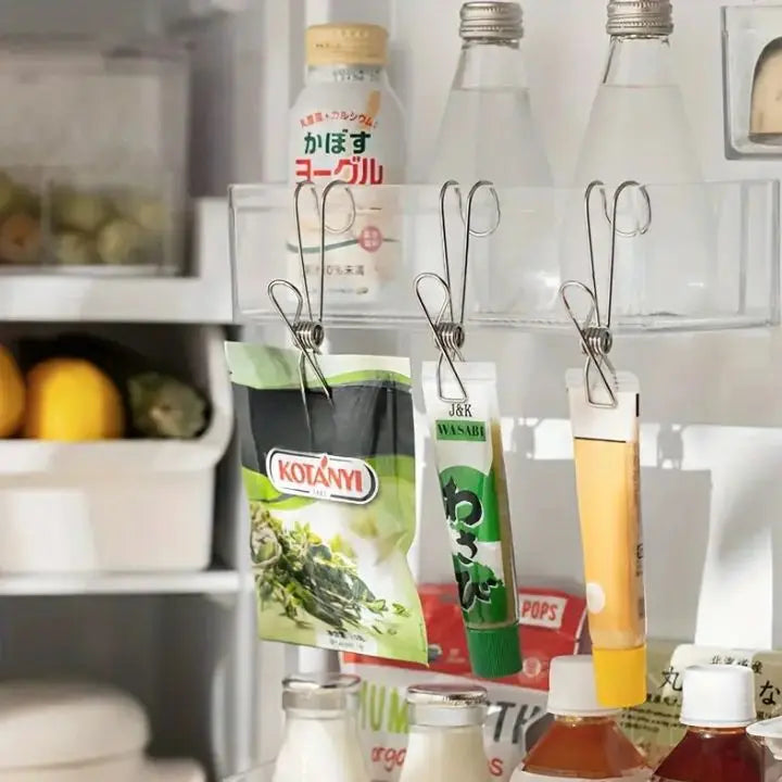 Frendorf | 15 Stück | Edelstahl-Clips mit Haken – Sicheres Aufhängen & platzsparend lagern