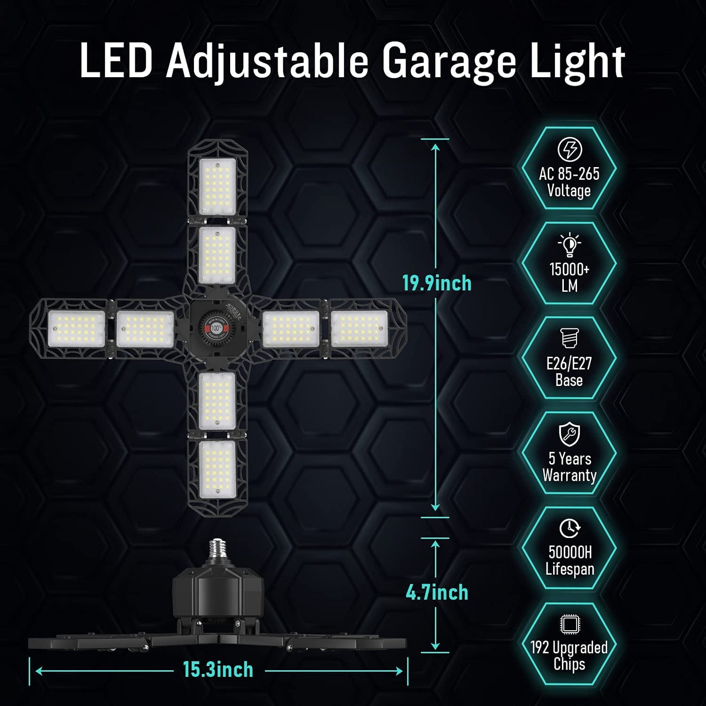 Frendorf | 15000LM LED Shop Licht mit E26/E27