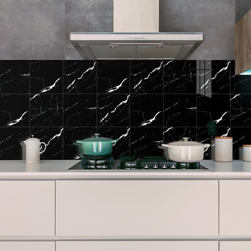PVC Abziehbare Tapetentafel Zeitgemäß Marmor Look Wandverkleidung für Küche (4 Stück)