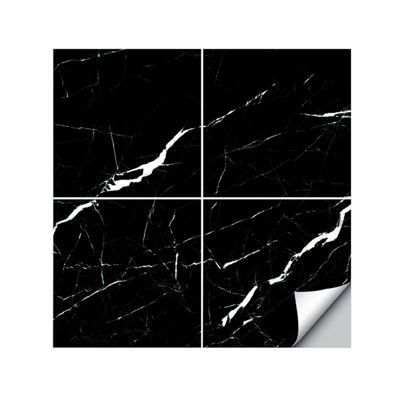 PVC Abziehbare Tapetentafel Zeitgemäß Marmor Look Wandverkleidung für Küche (4 Stück)