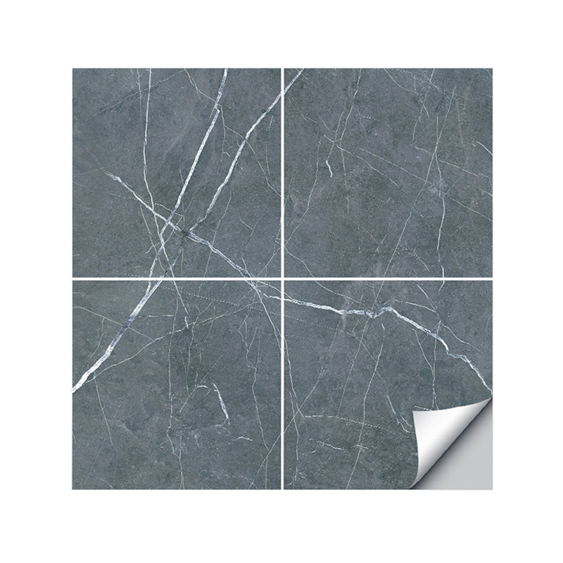 PVC Abziehbare Tapetentafel Zeitgemäß Marmor Look Wandverkleidung für Küche (4 Stück)
