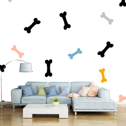 Frendorf | Hele hondenbotten muurschildering Vochtbestendig Cartoon Kinderkamer Wandkunst