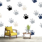 Frendorf | Kat Poot Afdruk Behang Muur Kinderkunst Waterproof Kinderkamer Wanddecoratie, Aangepaste Afdruk, Wit