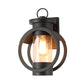 Frendorf | 1 Licht Zylinder Wandlamp Vintage Zwart Helder Geweven Glas Wandlamp met Ronde Frame