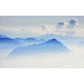 Frendorf | Blue Misty Mountain Landscape Mural Moisture-Resistant Wall Art for the Living Room
