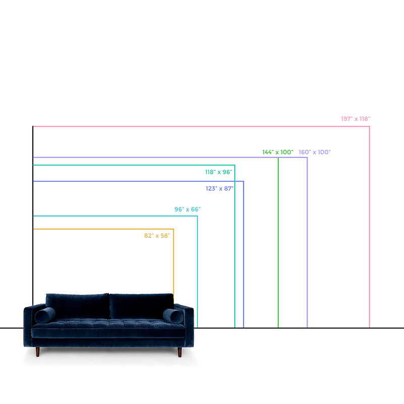 Frendorf | Blue Misty Mountain Landscape Mural Moisture-Resistant Wall Art for the Living Room