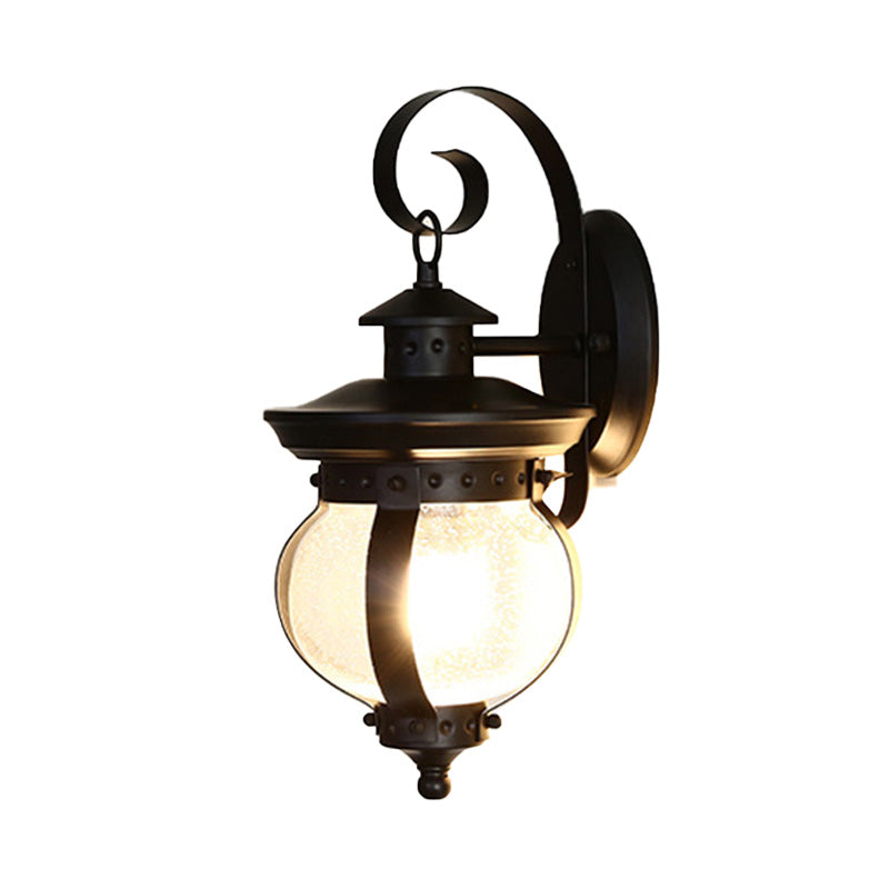 Frendorf | Globe Gesäuchte Glas Wandmontierte Lampe Industrielle Einzelleuchtmittel Schlafzimmer Wandleuchte Licht mit Gebogenem Arm