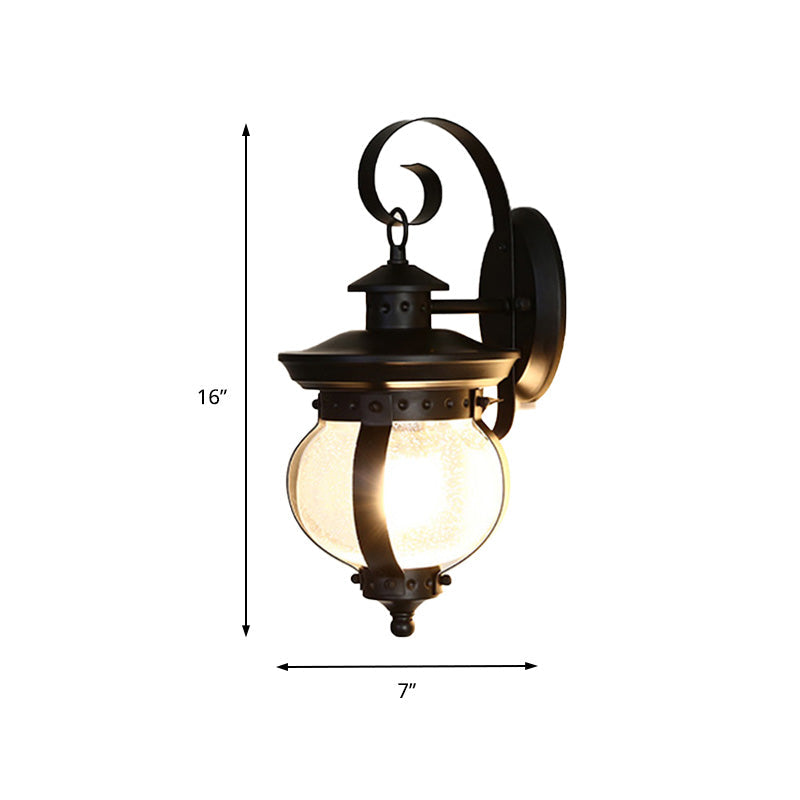 Frendorf | Globe Gesäuchte Glas Wandmontierte Lampe Industrielle Einzelleuchtmittel Schlafzimmer Wandleuchte Licht mit Gebogenem Arm