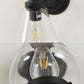 Frendorf | Cone Shade Porch Wall Light Fixture Industrial Clear Glass 1 Licht Schwarze Wandleuchte Lamp