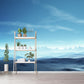 Frendorf | Extra Large Hills Scenery Mural Decal Waterproofing Modern Home Wall Covering in Blue
