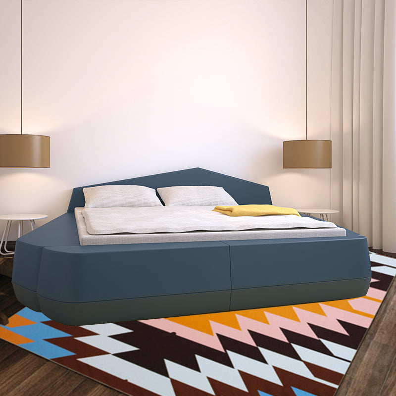 Tribal Navajo Diamond Teppich Orange Bodenbelag Teppich Synthetisch Rutschfest Haustierfreundlicher Teppich für das Wohnzimmer