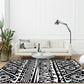 Frendorf | Schwarzer Teppich Zuido Western Tribal Americana Diamant Geometrisch Bodenbelag Bereich Teppich Polyester Rutschfest Haustierfreundlich Teppich