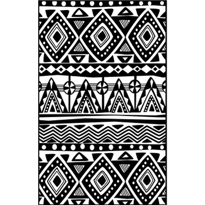 Frendorf | Schwarzer Teppich Zuido Western Tribal Americana Diamant Geometrisch Bodenbelag Bereich Teppich Polyester Rutschfest Haustierfreundlich Teppich