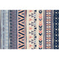Frendorf | Warme lila fleckenbeständige Teppich gestreift geometrisch Americana tribal Teppich Polyester haustierfreundlicher Bereich Teppich für Wohnzimmer