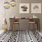 Frendorf | Braun Boden Teppich Southwestern Tribal Indian Diamant Geometrischer Teppich Polyester Waschbar Rutschfest Fleckenresistent Teppich für den Bereich