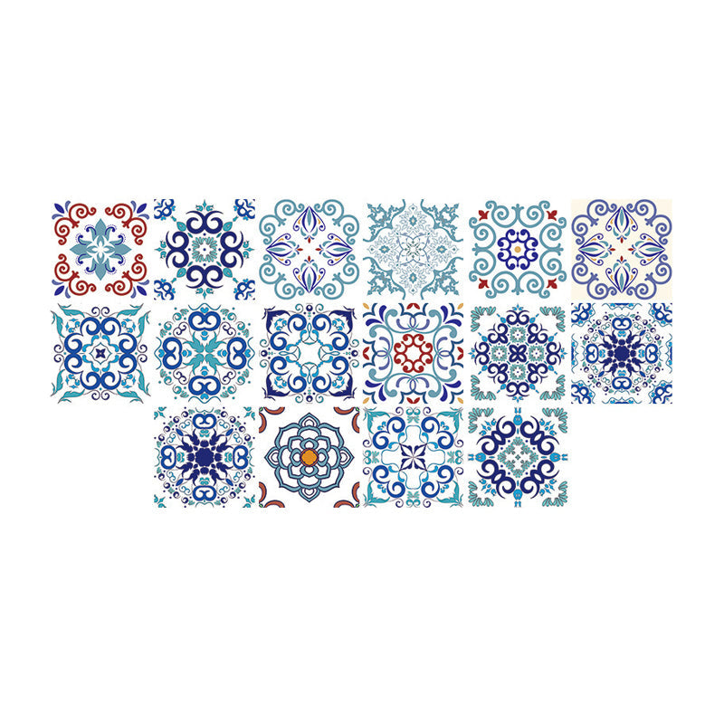 Frendorf | Blumenfliesen Tapetenpaneel Set Bunt Bohemian Wandverkleidung für das Badezimmer, Selbstklebend