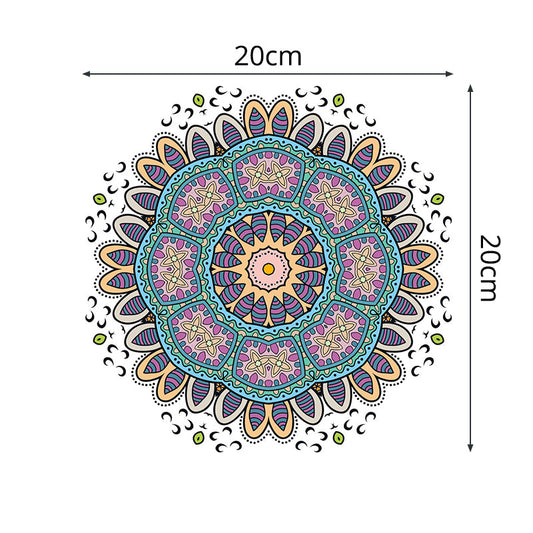 Klebende Mandala Wandpaneele PVC Bohemian Wandbelag für Badezimmer (20 Stück)