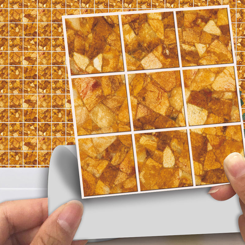 Frendorf | Braun Marmorfliesen Tapetenpaneel Set Zum Abziehen und Aufkleben Modernes Küchenwandverkleidung