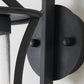 Frendorf | Schwarze Ein-Lampe-Wandleuchte Industrie klares Glas Zylinder Beleuchtungseinrichtung mit rechteckiger/runder Wandplatte