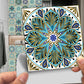 10 Stück Mandala Tapeten zum Abziehen und Kleben Bohemian Küchenwanddekoration, 9,7 Quadratfuß