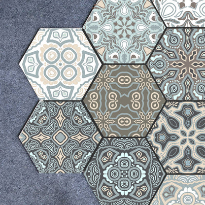 Frendorf | Bohemia Abstrakte Muster Tapeten 10 Stück Grau Küche Abnehmbare Wanddekoration, 5-Quadratfuß