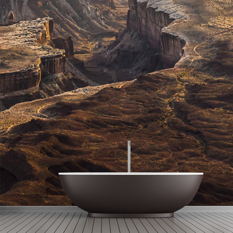 Braun Rift Valley Tapete Wandbild Fleckenresistent Moderne Wohnzimmer Wanddekoration