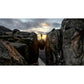 Man Between Mountain Gaps Wandbild Braun Modernes Wandkunst für das Wohnzimmer, Maßgeschneidert