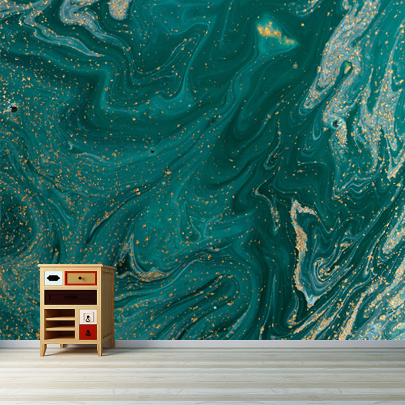 Frendorf | Grüne Welle Wandverkleidung Wandbild Wasserdichte Wandkunst für Flur, benutzerdefiniert bedruckt