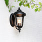 Frendorf | Urn Dimpled Glass Wandmontage Lamp Industrial Einzelne Glühbirne Außen Wandleuchte in Schwarz, 8"/10"/11" B
