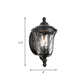 Frendorf | Urn Dimpled Glass Wandmontage Lamp Industrial Einzelne Glühbirne Außen Wandleuchte in Schwarz, 8"/10"/11" B