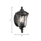 Frendorf | Urn Dimpled Glass Wandmontage Lamp Industrial Einzelne Glühbirne Außen Wandleuchte in Schwarz, 8"/10"/11" B