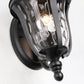 Frendorf | Urn Dimpled Glass Wandmontage Lamp Industrial Einzelne Glühbirne Außen Wandleuchte in Schwarz, 8"/10"/11" B