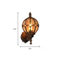 Frendorf | Globe Woonkamer Wandlamp Fixture Industrieel Amber Glas 1 Licht Zwart/Goud/Bronze Sconcelamp, 8.5"/9"/12.5" B