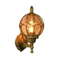 Frendorf | Globe Woonkamer Wandlamp Fixture Industrieel Amber Glas 1 Licht Zwart/Goud/Bronze Sconcelamp, 8.5"/9"/12.5" B
