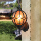 Frendorf | Globe Woonkamer Wandlamp Fixture Industrieel Amber Glas 1 Licht Zwart/Goud/Bronze Sconcelamp, 8.5"/9"/12.5" B
