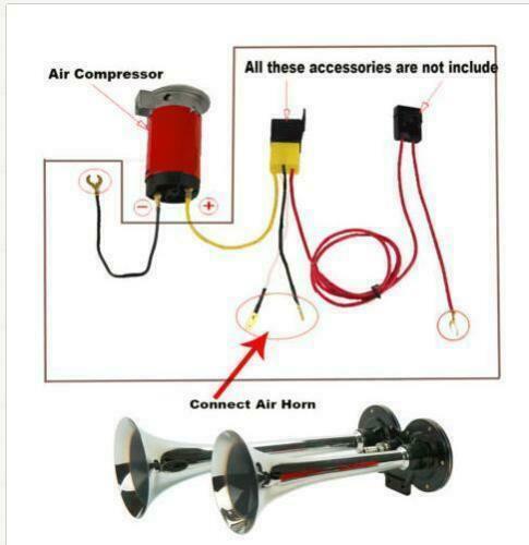 Frendorf | 150 DB Zughorn für Lkw und Autos | Zughorn mit Luftkompressor