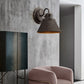 Frendorf | Metall Antik Schwarz Wandlichter Drum/Trumpet Shade 1-Licht Retro Rustikal Wandlampe Leuchte