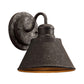 Frendorf | Metall Antik Schwarz Wandlichter Drum/Trumpet Shade 1-Licht Retro Rustikal Wandlampe Leuchte