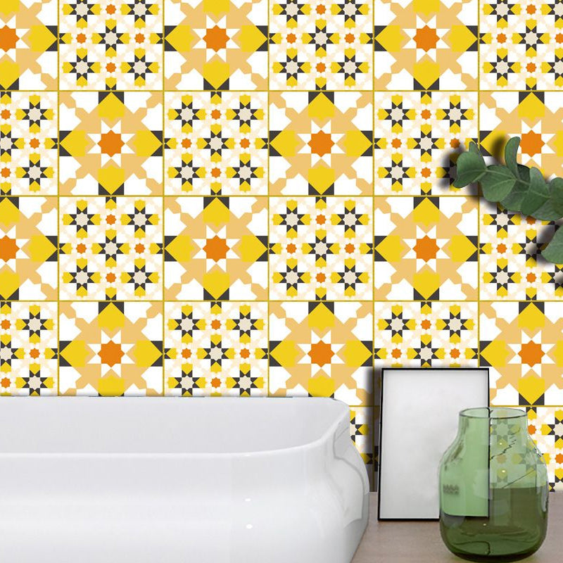 Frendorf | Boho Trellis Zonnebloem Behang Geel Zelfklevende Wandkunst voor Badkamer (36 Stk)