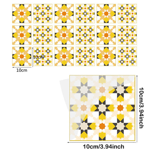 Frendorf | Boho Trellis Zonnebloem Behang Geel Zelfklevende Wandkunst voor Badkamer (36 Stk)