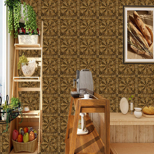 Holz Blumen Tapete Paneel Set Industrie Selbstklebend Küche Wanddekoration, 3,4 Quadratfuß