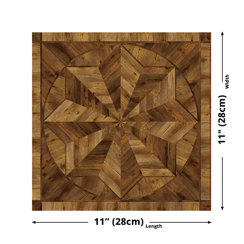Holz Blumen Tapete Paneel Set Industrie Selbstklebend Küche Wanddekoration, 3,4 Quadratfuß
