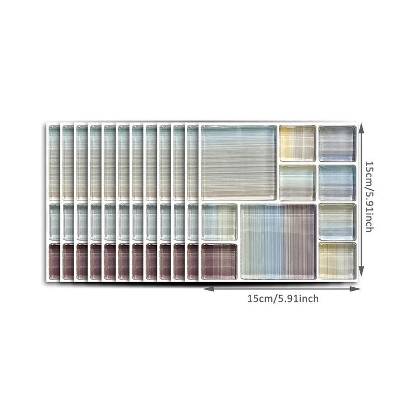 Frendorf | Bohemian Mosaic Tiles Wall Panels for the Laundry Room 50 Pieces 12.2 square feet Self-Adhesive Wall Art in Blue